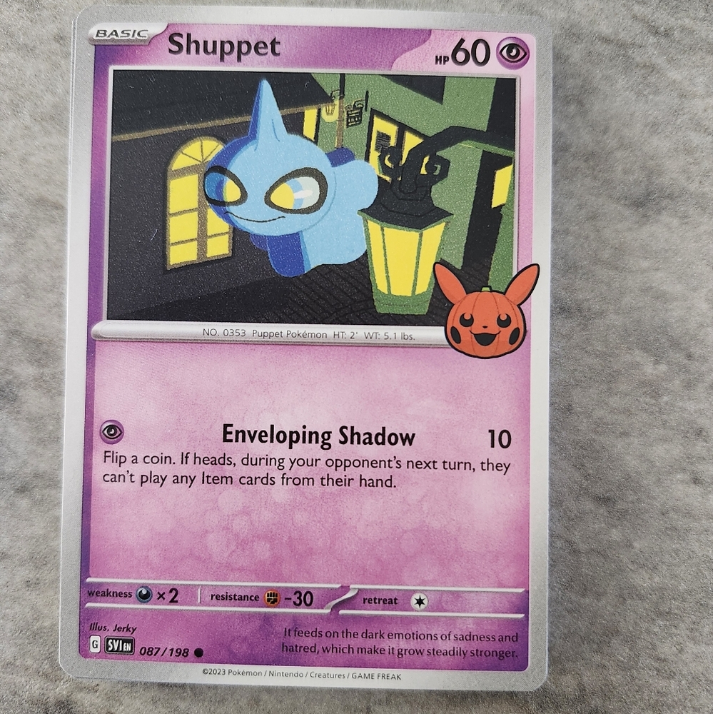 Pokemon Blue and Red Shuppet Card